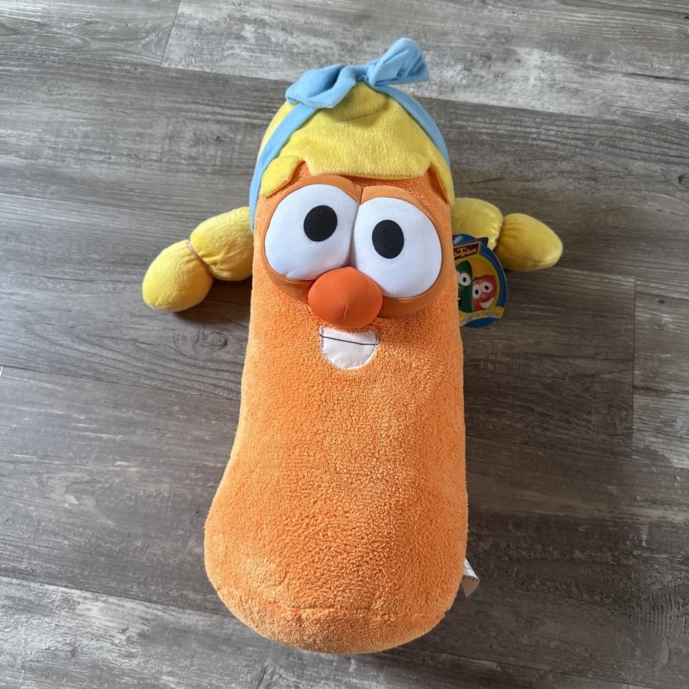 Veggie Tales Large 18 " TALL  Carrot Plush Stuffed Animal Laura  (NEW WITH TAGS)